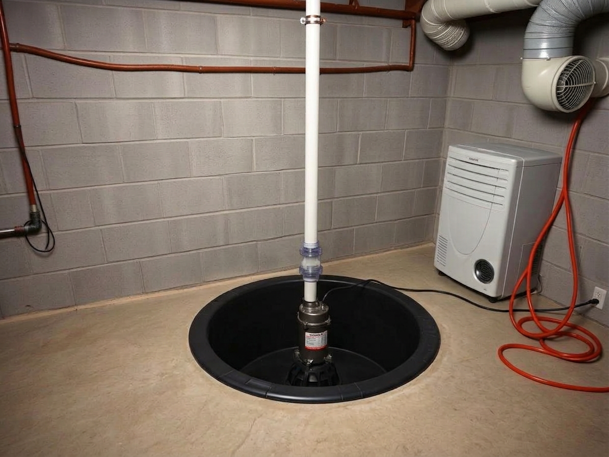 Sump pit rebuild — after
